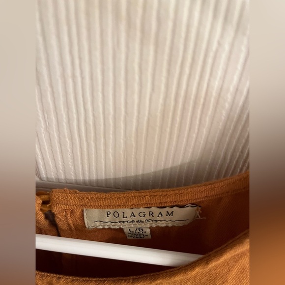 POLAGRAM~BROWN EMBROIDERED ~BABY DOLL TOP~ - Picture 5 of 11